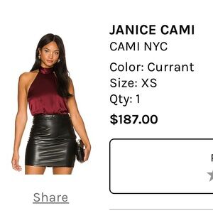 Cami nyc silk blouse